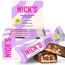 N!CK'S Protein Bars Almond Chocolate – 12-Count Box | Protein-Packed Snack, Low Calories, Low Carbs, Keto Friendly, No Added Sugar (12 bars x 50g)