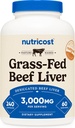 Nutricost Grass Fed Desiccated Beef Liver Capsules 3000mg Per Serv (750mg Per Cap), 240 Cap for 60 Servings - No Hormones, GMO and Gluten Free, Pasture-Raised, Free Range Beef