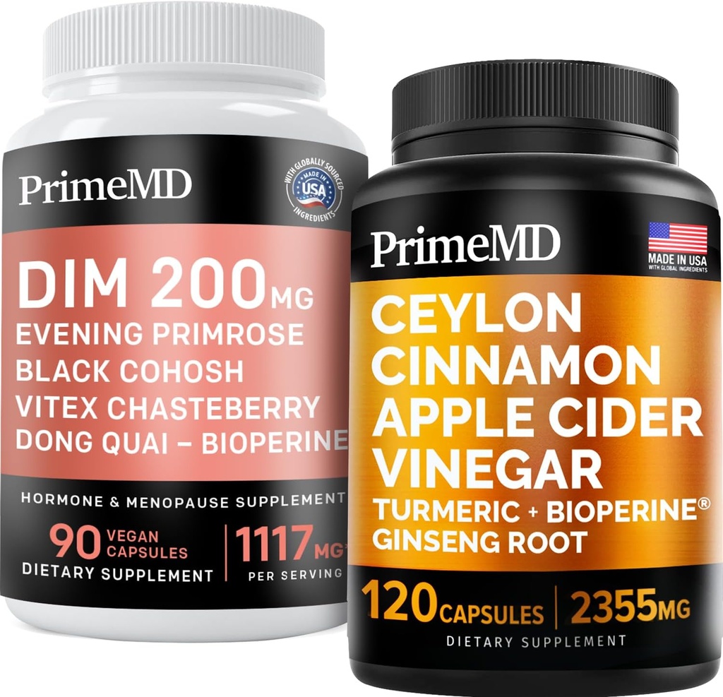 Κανέλα Κεϋλάνης (1pk) και υποστήριξη εμμηνόπαυσης (1pk) συμπλήρωμα Bundle - Ισχυρές βιταμίνες για την καρδιά, το μεταβολισμό, την ορμόνη, και ανοσοποιητική υποστήριξη - Μη-ΓΤΟ, Vegan, χωρίς γλουτένη