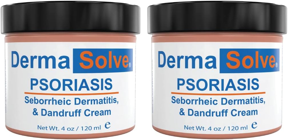 Extra Strength Psoriasis Cream (2 Pack) - Seborrheic Dermatitis & Dandruff Lotion - Advanced Moisturizing Relief Formated to Treat Ichy Flakey Inflamed Skin and Prevent Future Flares - 4.0 oz ea.