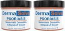 Extra Strength Psoriasis Cream (2 Pack) - Seborrheic Dermatitis & Dandruff Lotion - Advanced Moisturizing Relief Formated to Treat Ichy Flakey Inflamed Skin and Prevent Future Flares - 4.0 oz ea.