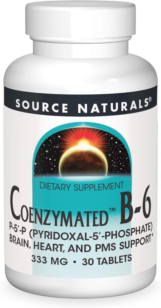 Source Naturals Coenzymated B-6, Προωθεί ένα υγιές νευρικό σύστημα *, 333mg - 30 δισκία