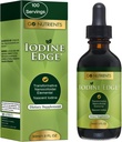 Go Nutrients Iodine Edge – Organic Nascent Iodine Liquid Supplement for Thyroid Support, Energy, Immune & Cognitive Health – Highπές υψηλής απορρόφησης - Φυσικό βάμμα για γυναίκες & άνδρες – 1 oz