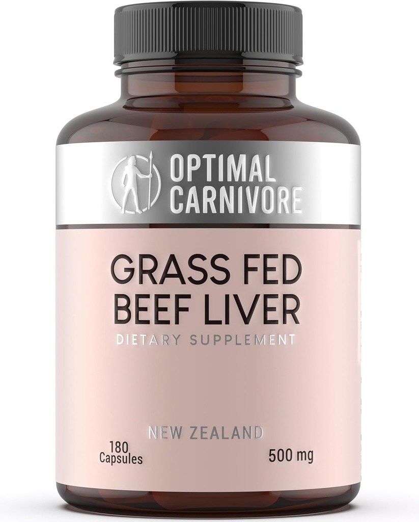 Βέλτιστη Carnivore Grass Fed Beef κάψουλες συκώτι, κατάψυξη Αποξηραμένα σε βολικά χάπια, 180 κάψουλες, Αποξηραμένο συμπλήρωμα