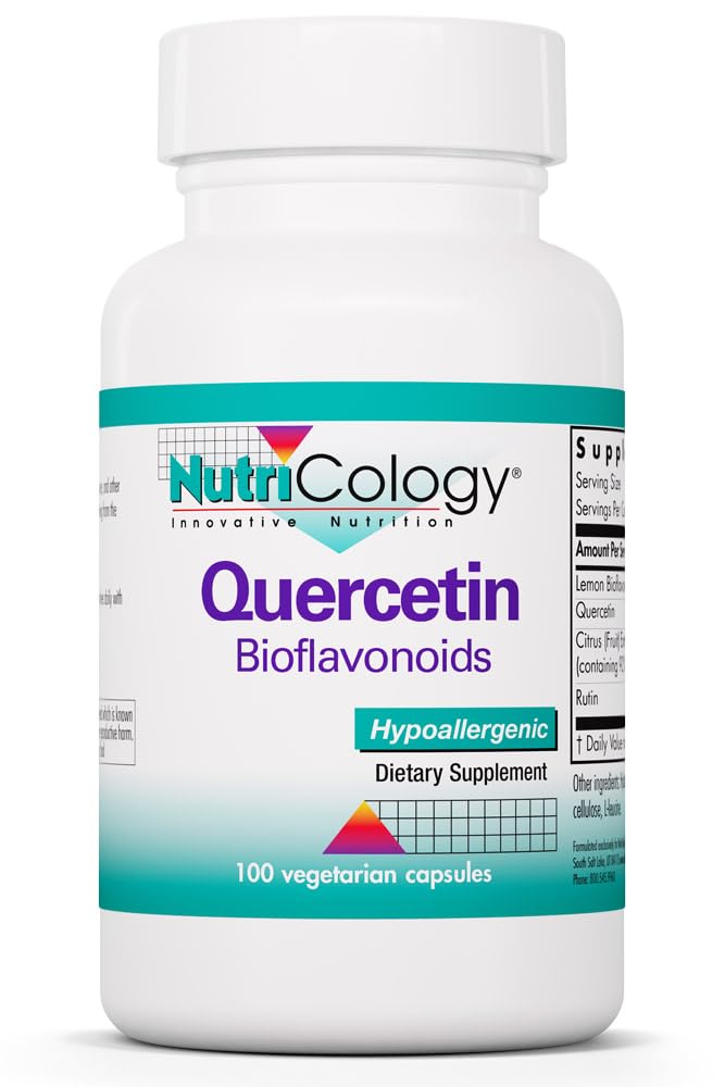 Nutricology Quercetin Bioflavonoids - Λεμόνι Bioflavonoid Complex, Rutin, Citrus Extract, Hesperidin, Vegetarian Capsles - 100 Count