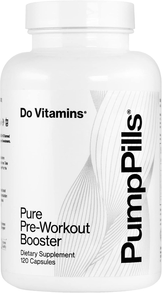 PumpPills Nitric Oxide Συμπληρώματα για άνδρες και γυναίκες - L Citrulline L Arginine Συμπλήρωμα - διεγερτικό δωρεάν χάπια προ προπόνησης - Nitric Oxide Booster - Vegan, Παλαιό, Κέτο (120 κάψουλες)