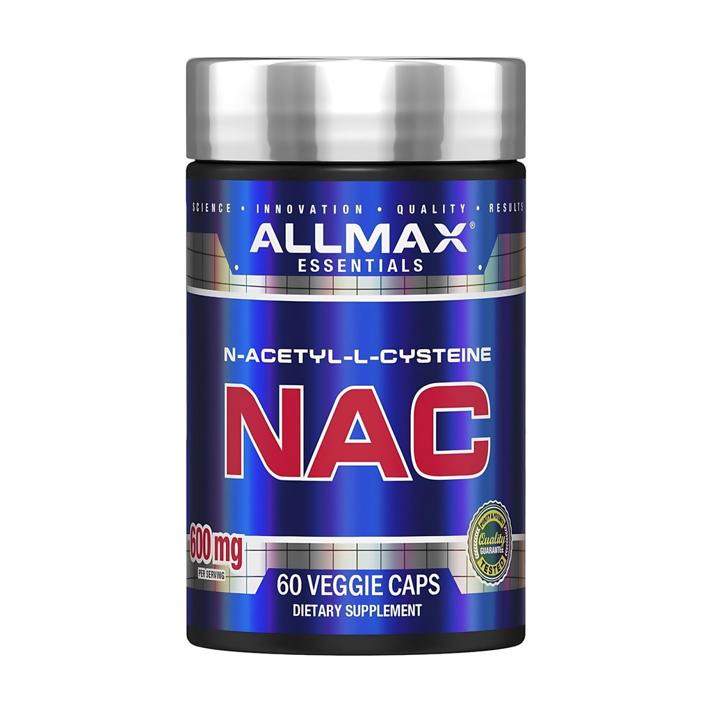 ALLMAX NAC - 60 κάψουλες λαχανικών - Ανοσολογική Υποστήριξη & Ελεύθερη Ριζοσπαστική Προστασία - 60 εξυπηρετήσεις