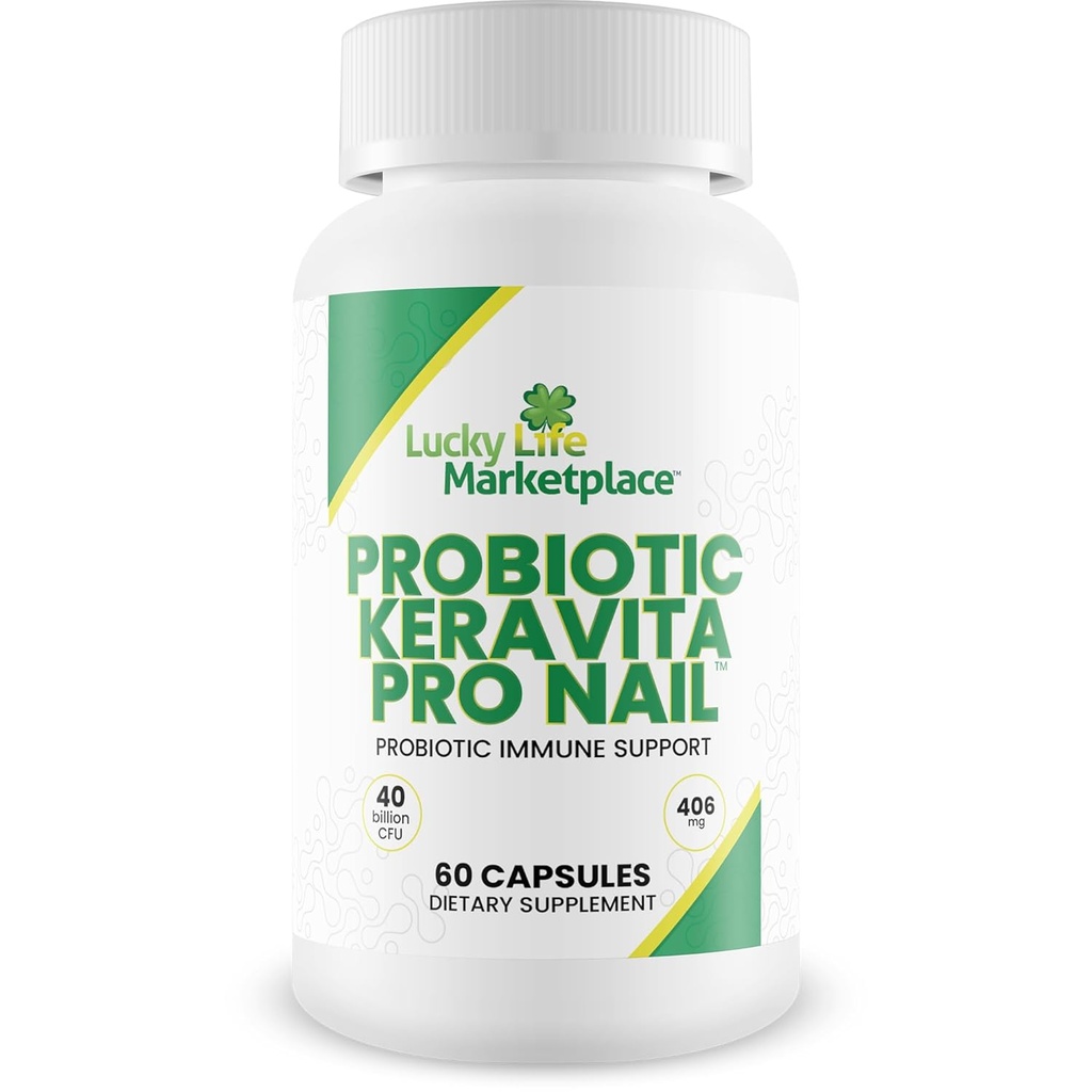 Προβιοτική Keravita Pro Nail - Probiotic ανοσοποιητική υποστήριξη για να βοηθήσει την υποστήριξη του σώματος να υπερασπιστεί φυσικά κατά της μύκητες - Προώθηση Clear Nails - Υποστήριξη Υγιούς Μικροβιόγραμμα Gut για να βοηθήσει την ανοσοαπόκριση