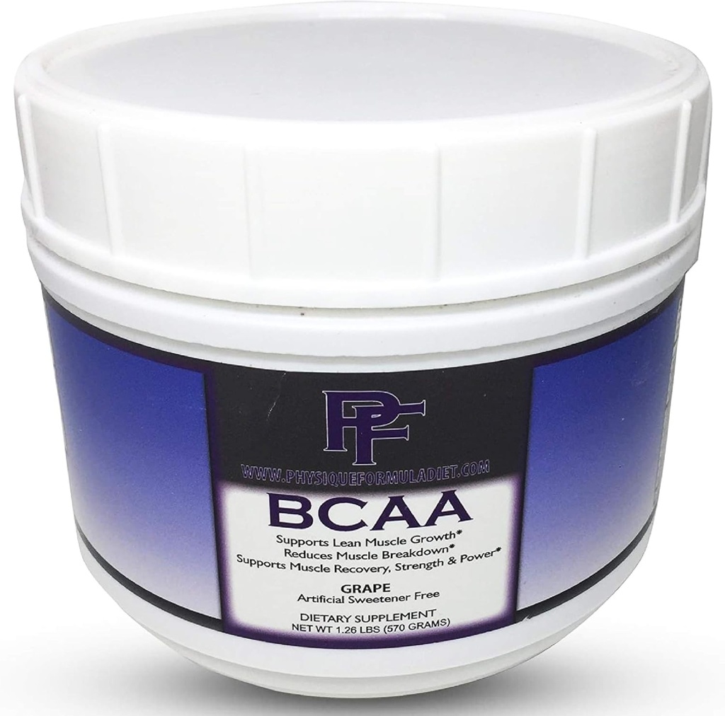 Physique Formula BCAAs με Στέβια Όλα τα φυσικά διακλαδισμένη αλυσίδα Αμινοξέα Σκόνη με Γλουταμίνη & Γλυκασμένα με Stevia. Χωρίς σταφύλι χωρίς ζάχαρη