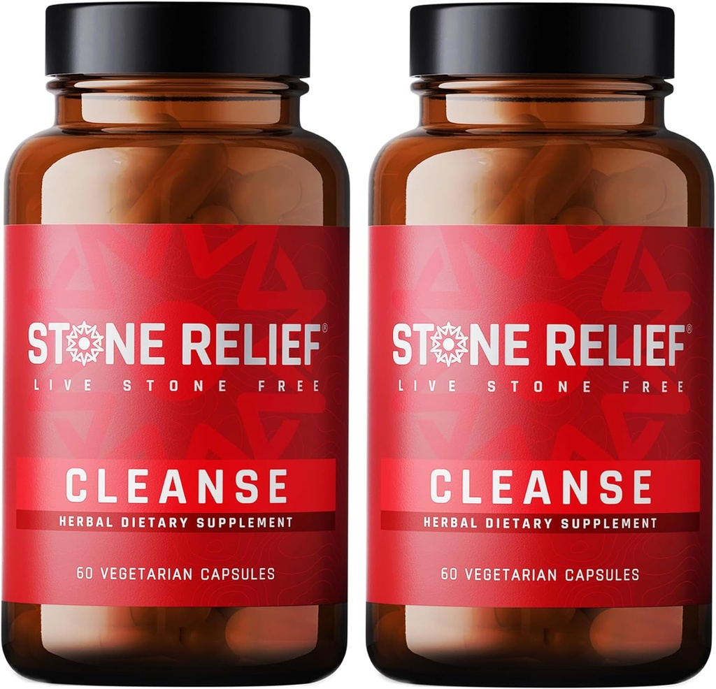 STONE RELIEF Cleanse - Premium Chanca Piedra Stone Breaker Complex - Best Natural Dissolver για άνδρες/γυναίκες - Natural Kidney Cleanse & Detox Supplement - [2 Pack] - 120 Κάψουλες - 1.200mg