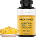 NovaGold Omega 3 Fish Oil – 2000mg συμπλήρωμα EPA υψηλής αντοχής – Burpless, Easy to Swallow Softgels – Υποστηρίζει την καρδιά, τον εγκέφαλο, τις αρθρώσεις, το ανοσοποιητικό & το δέρμα – Non-GMO – 120 ρευστές κάψουλες