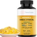 NovaGold Omega 3 Fish Oil – 2000mg συμπλήρωμα EPA υψηλής αντοχής – Burpless, Easy to Swallow Softgels – Υποστηρίζει την καρδιά, τον εγκέφαλο, τις αρθρώσεις, το ανοσοποιητικό & το δέρμα – Non-GMO – 120 ρευστές κάψουλες
