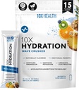 10X Health Hydration Packets Wave Crusher Electrolyte Drink Mix Liquid 15 Stickpacks με Κιτρικό μαγνήσιο, Νάτριο & Κάλιο - Φυσικό αρωματικό ηλεκτρολυτικό