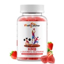 HMB και Leucine Amino Acid Gummies: HMB Συμπληρώματα για άνδρες Γυναίκες με L-Γλουταμίνη για την ανάπτυξη μυών γρήγορη αποκατάσταση προπόνησης, χωρίς ζάχαρη Vegan Μη ΓΤΟ Φράουλα Γεύση 30 ημερών