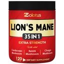 Zolotus 35 σε 1 Lions Mane Mushroom Κάψουλες Cordeyceps, Reishi, Elderberry, Ashwagandha, Panax Ginseng - 120 κόμης