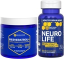 NATURAL STACKS NeuroLife & Resveratrol συμπλήρωμα Bundle - Υποστηρίζει μακροζωία & εγκεφαλική γήρανση * - 120 συνολικά κάψουλες