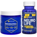 NATURAL STACKS NeuroLife & Resveratrol συμπλήρωμα Bundle - Υποστηρίζει μακροζωία & εγκεφαλική γήρανση * - 120 συνολικά κάψουλες