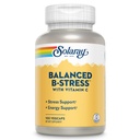 SOLARAY Balanced B Stress with Vitamin C - B Complex Vitamins for Cellular Energy and Stress Support - with Vitamin B12, B6, B1 (Thiamine), B2, Niacin, Folic Acid, Biotin - 50 Servings, 100 VegCaps