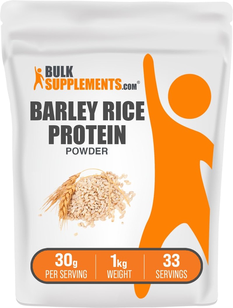 BulkSupplements.com Πρωτεΐνη ρυζιού σε σκόνη - Vegan Protein Powder, Sports Nutrition - Χωρίς γεύση & Γαλακτοκομικά, 30g ανά Σερβίρισμα, 1kg (2,2 lbs) (πακέτο των 1)