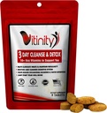 VITINITY 3 Ημέρα Detox - Φυσικό όλο το σώμα Detox χάπια - καθαρισμού του παχέος εντέρου για Digestive Υγεία - συμπλήρωμα βοτάνων για το βάρος, Μπλόφα και ανακούφιση δυσκοιλιότητας - μηλίτη μήλου ξύσμα & πιπέρι Cayenne (1)