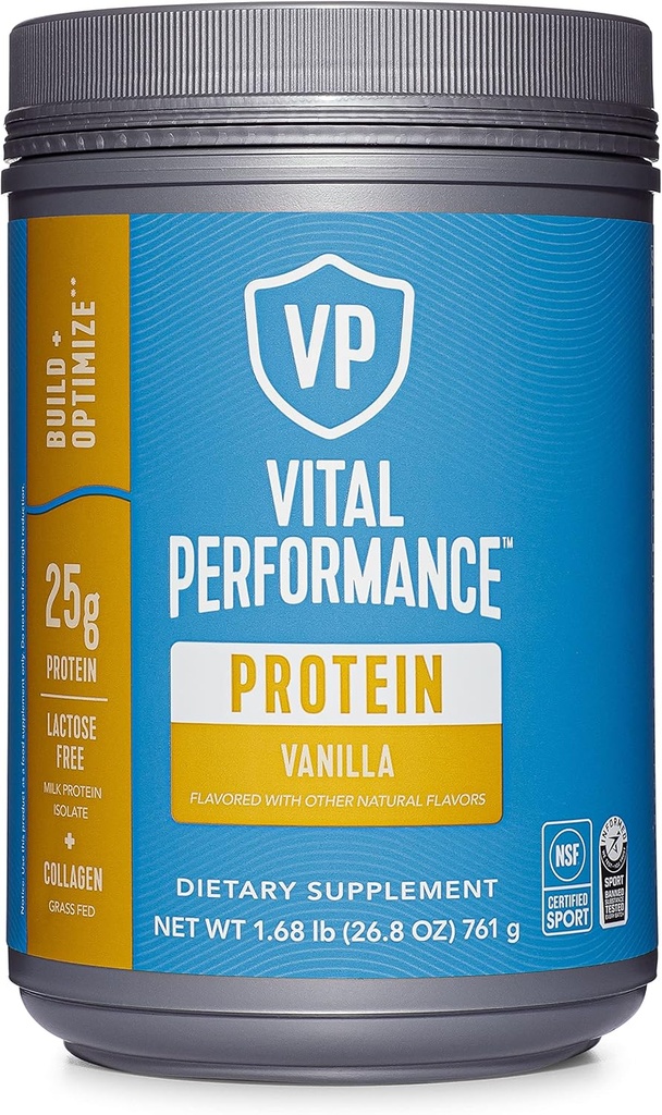 Vital Proteins Collagen Peptides Σκόνη - Βανίλια, Πρωτεϊνική σκόνη Blend, Λακτόζη-δωρεάν, Κατασκευάζεται χωρίς γλουτένη, 1,68lb