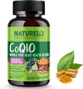 NATURELO Ολόκληρο το συμπλήρωμα τροφίμων CoQ10, 60 κάψουλες Veg, μείγμα υγείας καρδιάς, ισχυρό αντιοξειδωτικό, CoQ10 100mg για την παραγωγή ενέργειας