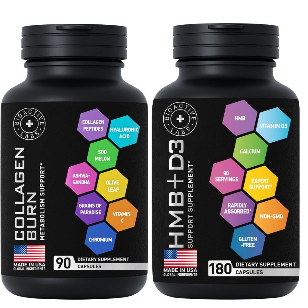 Θερμογόνο Multi Collagen Burn και HMB D3 συμπλήρωμα - Fitness and Weight Loss Bundle