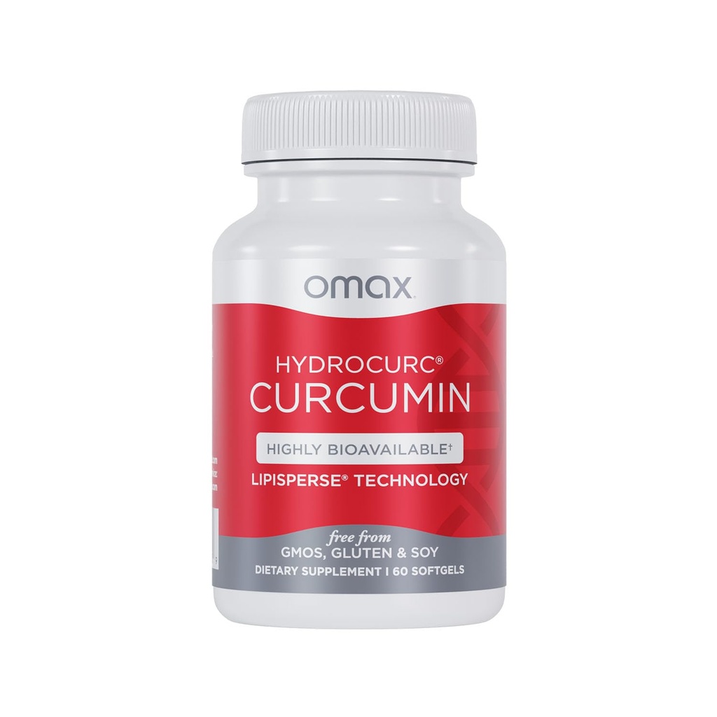 Omax3 HydroCurc Turmeric Curcumin Softgels, Πολύ βιοδιαθέσιμα, Nanoparticle Ικανότητα & Απορρόφηση (60 Softgels)