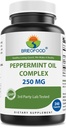Brieofood Peppermint Oil Complex - 250 mg - 240 κάψουλες - Υποστηρίζει ένα υγιές κόκκαλο, καταπραϋντικό Bowel - Χωρίς γλουτένη & μη GMO
