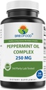 Brieofood Peppermint Oil Complex - 250 mg - 240 κάψουλες - Υποστηρίζει ένα υγιές κόκκαλο, καταπραϋντικό Bowel - Χωρίς γλουτένη & μη GMO