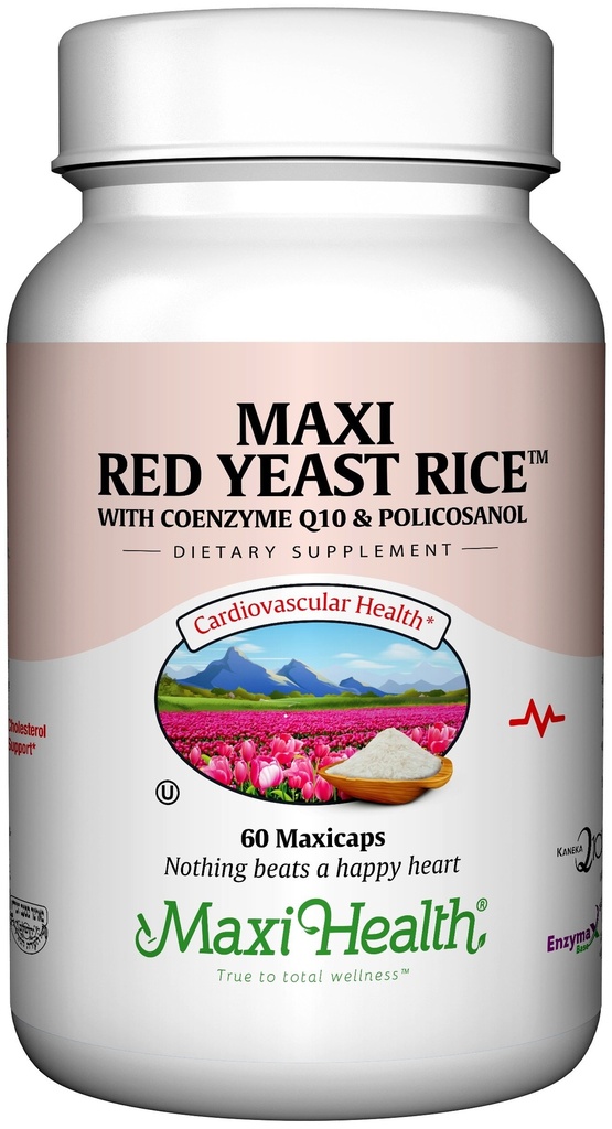 Maxi Health, Maxi Red Yeast Complex ρυζιού (600 Mg), 60 κάψουλες