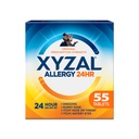 Xyzal 24 ώρες Αλλεργική θεραπεία ανακούφισης, Αρχική συνταγογραφούμενη δύναμη Αντιισταμινικό, Λεβοκεριζίνη Διϋδροχλωρική δισκία 5 mg, 55 κόμης