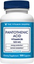 Η βιταμίνη Shoppe παντοθενικό οξύ 500MG, με βιταμίνη Β5, υποστηρίζει την παραγωγή ενέργειας & μαλλιά, δέρμα, νύχια, μία φορά την ημέρα (100 κάψουλες)