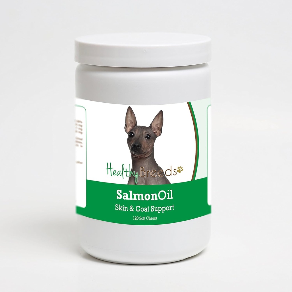 Υγιείς Φυλή American Hairless Terrier Salmon Oil Soft Chews 120 Count
