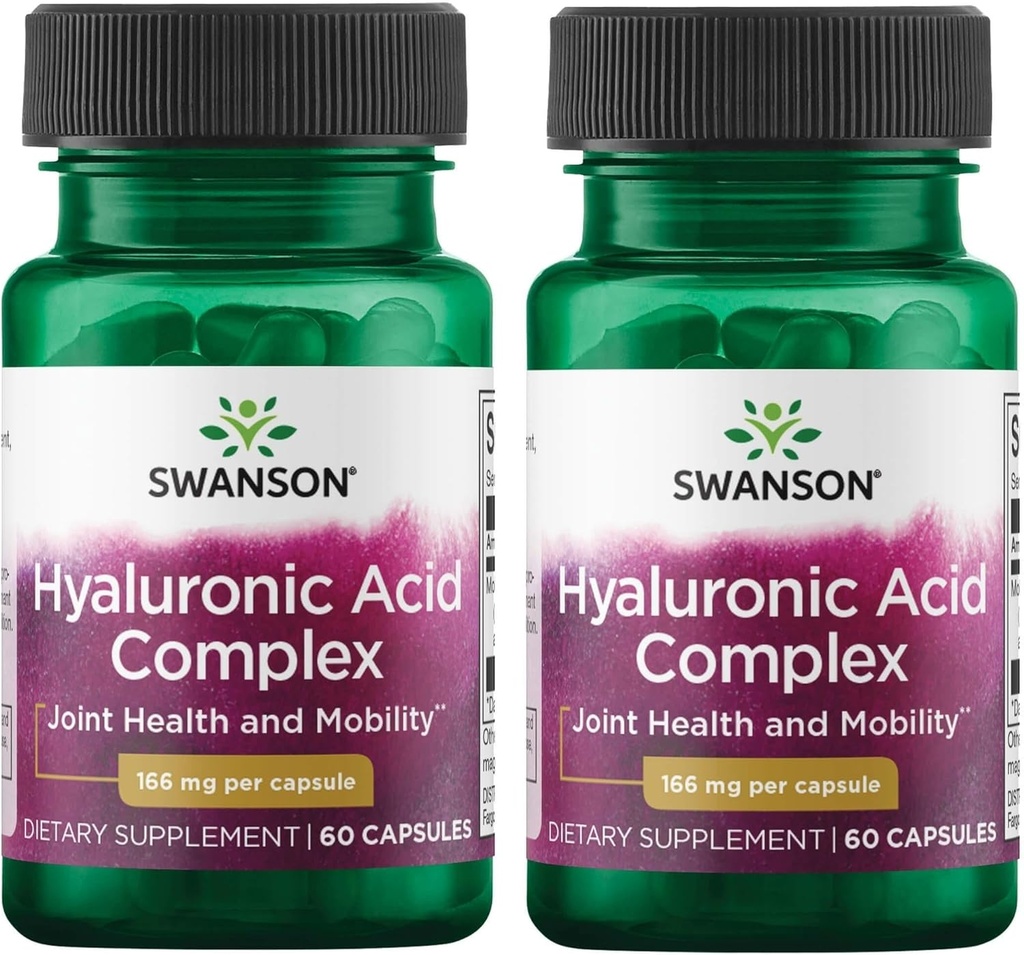 Swanson Hyaluronic Acid Complex 166 mg 60 Caps (2 Συσκευασία)