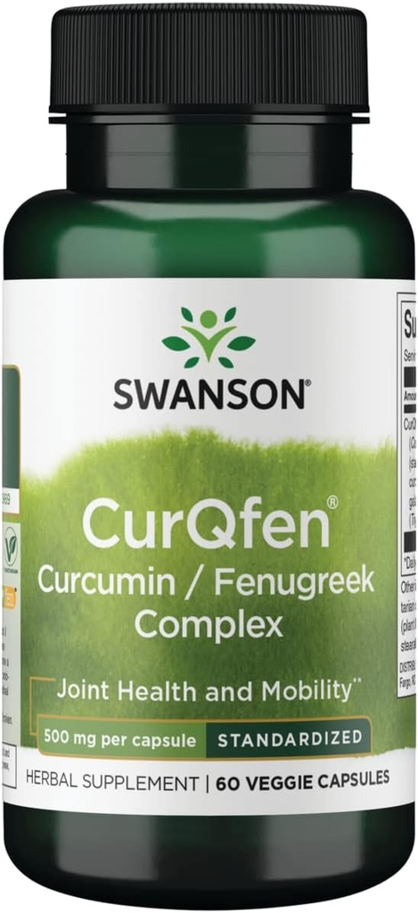 Swanson Ελεγχόμενη απελευθέρωση Curqfen Curcumin/Fenugreek Complex 60 κάψουλες