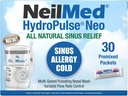 NeilMed HydroPulse Neo. Πολυτάχυτο ηλεκτρικό παλλόμενο σύστημα άρδευσης ρινικού κόλπου με 30 Sinus Rinse Premixed Packets.