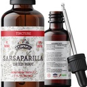 Αποξηραμένη ρίζα Sarsaparilla Tincture, Organic Sarsaparilla Extract (Smilax Medica) Αποξηραμένη ρίζα, μη ΓΤΟ σε εν ψυχρώ πιεσμένη βιολογική γλυκερίνη λαχανικών 2 oz, 670 mg