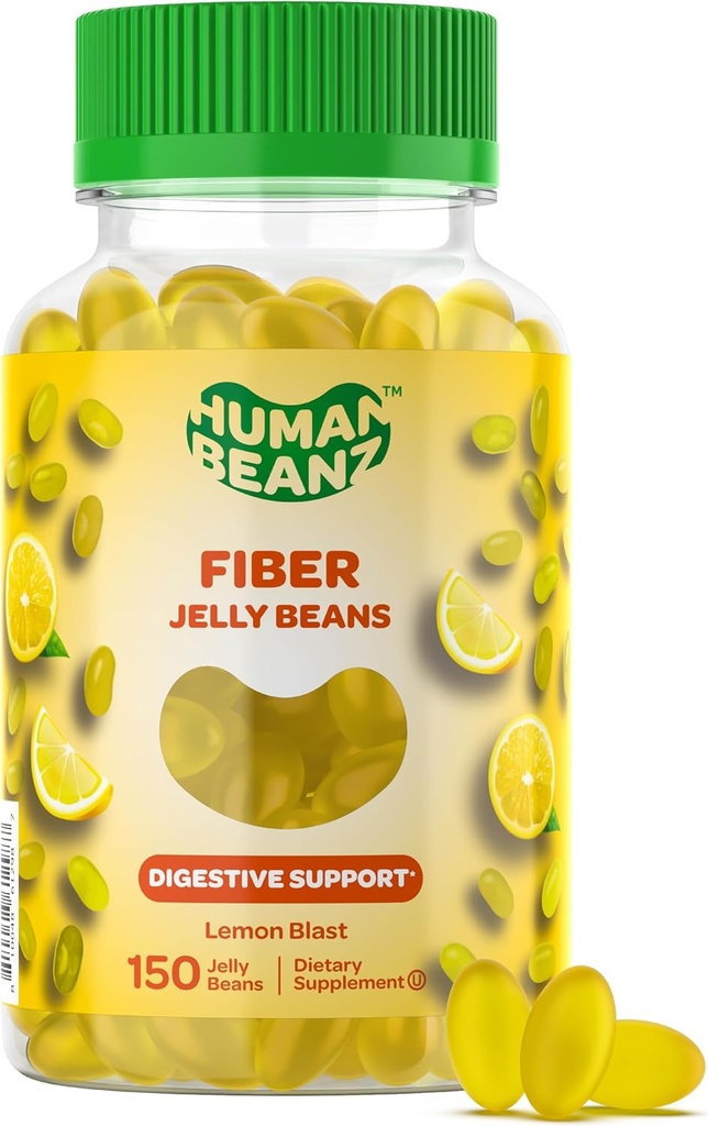 Φάιμπερ Jelly Bean Gummies για ενήλικες, Fiber συμπλήρωμα για Digestive υγεία, χορτοφάγους Fiber Gummy, 150 Jellybeans