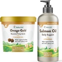 NaturVet – Salmon Oil Skin & Coat Plus Omegas - 17 Oz Oil - NaturVet – Omega-Gold Plus Salmon Oil - 90 μαλακά μάσημα