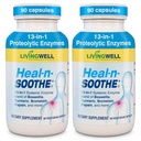 HEAL-N-SOOTHE Proteolytic Systemic Enzymes – Joint Supplement with Bromelain, Papain, Boswellia – Joint Mobility, Muscle Flexibility, Protein Digestion, Circulatory & Immune Health - 90 Count (2 Pack)