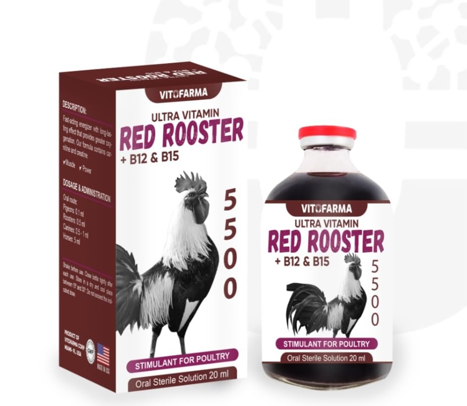 B12 5500 20ml Αναπαλαιωτική Μάζα Μύων Βέλτιστη Weight Training Support Booster for Rooster - Suplemento para Gallos b12 20 ml (20 ml)