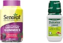 Senokot συμπλήρωμα διατροφής Laxative Gummies, φυσικό εκχύλισμα Senna, Gentle & Dulcolax Liquid Laxative, Simulant Free Laxative for Comfortable Relief, Cherry Flavor, 12 oz.