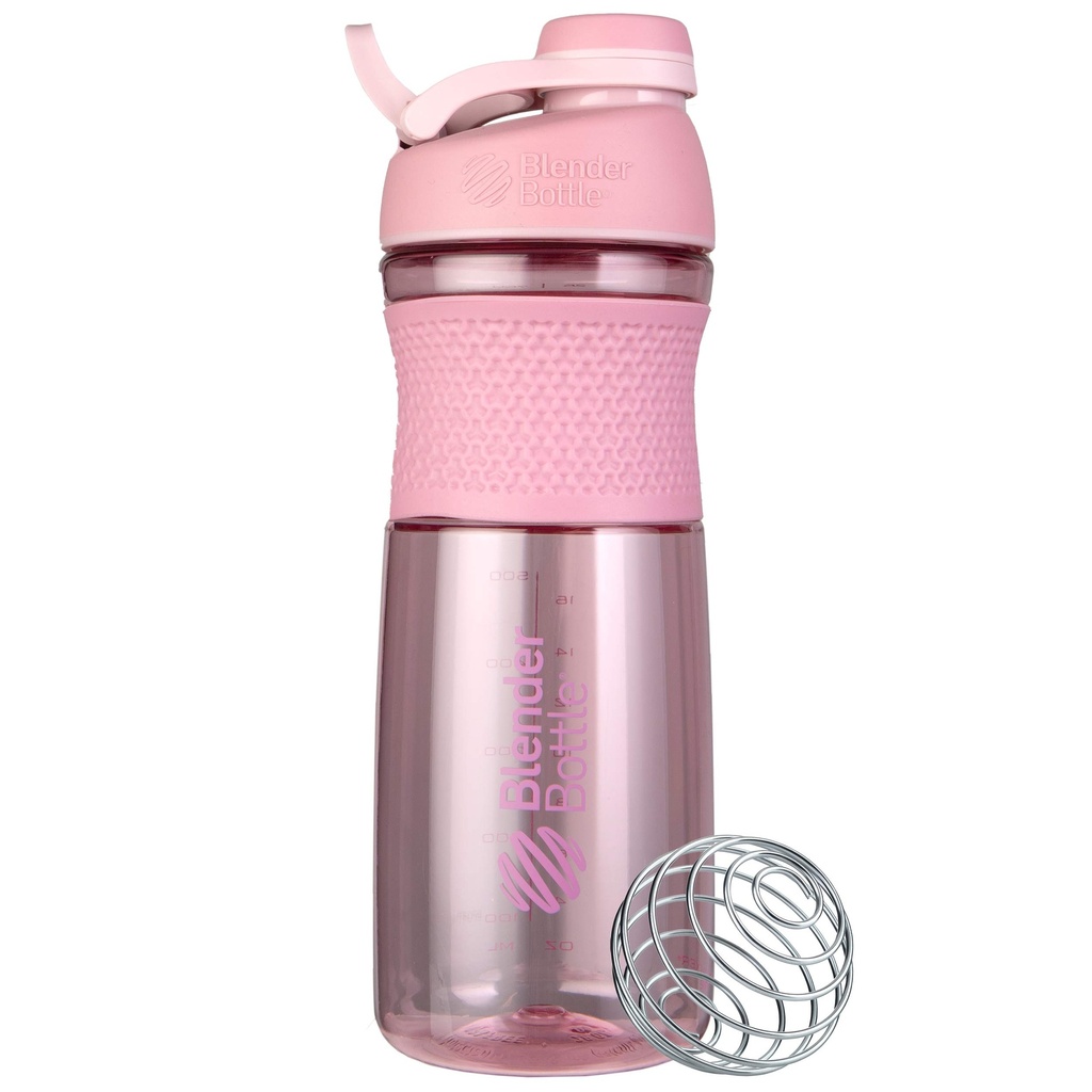 BlenderBottle SportMixer Shaker μπουκάλι Ιδανικό για πρωτεϊνικές ανακινήσεις και προ προπόνηση, 28-Ounce, Rose