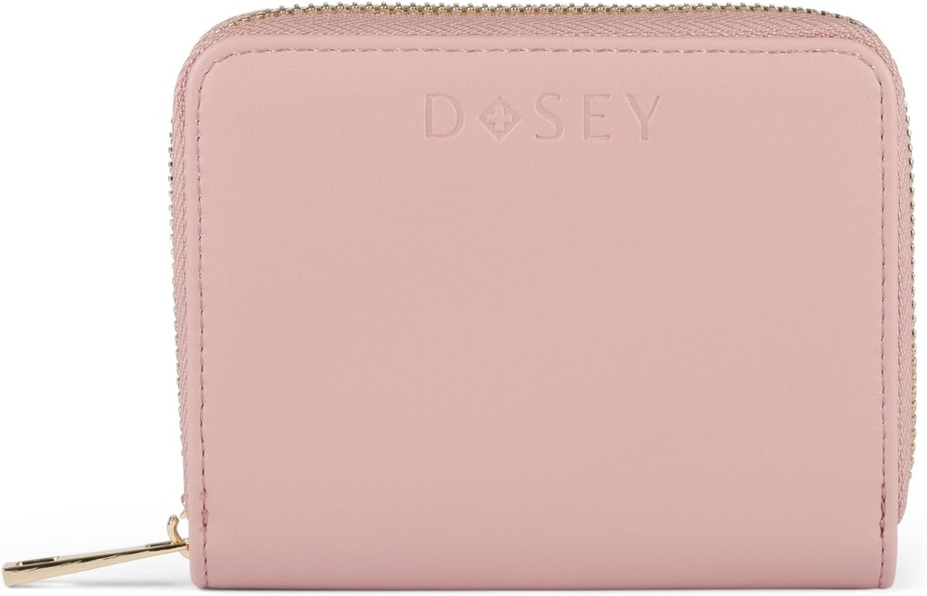 Dosey Wellness Wallet Travel Pill Organizer & Easy-Slide Pill Pouches - Ομαλό δέρμα Vegan με 4 αεροστεγείς τσέπες χάπι για Med Αποθήκευση & Προστασία - Κομψό Med Organizer (Rose), Αναβαθμισμένη έκδοση