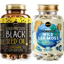 Maju Superfoods 4-in-1 Sea Moss Capsules and Black Seed Oil Capsules Bundle