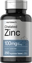 Horbäach Chelated Zinc Supplement 100mg 