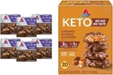 Atkins Pecan Caramel & Caramel Σμήνη αμυγδάλου, 60 & 20 Count, High Fiber, Low Sugar, Low Carb