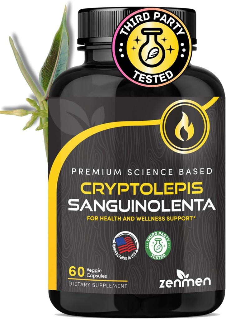 Zenmen Cryptolepis Sanguinolenta Κάψουλες - Immune and Wellness Support, Κατασκευασμένες στις ΗΠΑ - 60 Κάψουλες