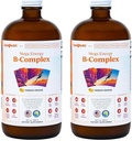 LIQUIDHEALTH Mega Energy μεθυλιωμένο B-Complex, συμπλήρωμα υγρής βιταμίνης ενηλίκων - αύξηση της ενέργειας, ανακούφιση του στρες & Κόπωση, ανοσοποιητική υποστήριξη, καρδιά & κόκκαλο υγεία - Made in USA, Vegan, Sugar-Free (2 Pack)